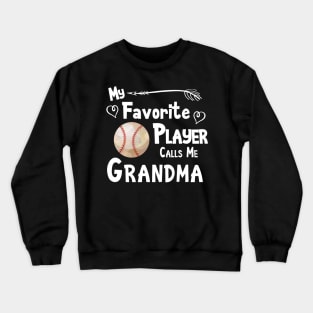 Favorite Player Grandma Love Softball Player Crewneck Sweatshirt